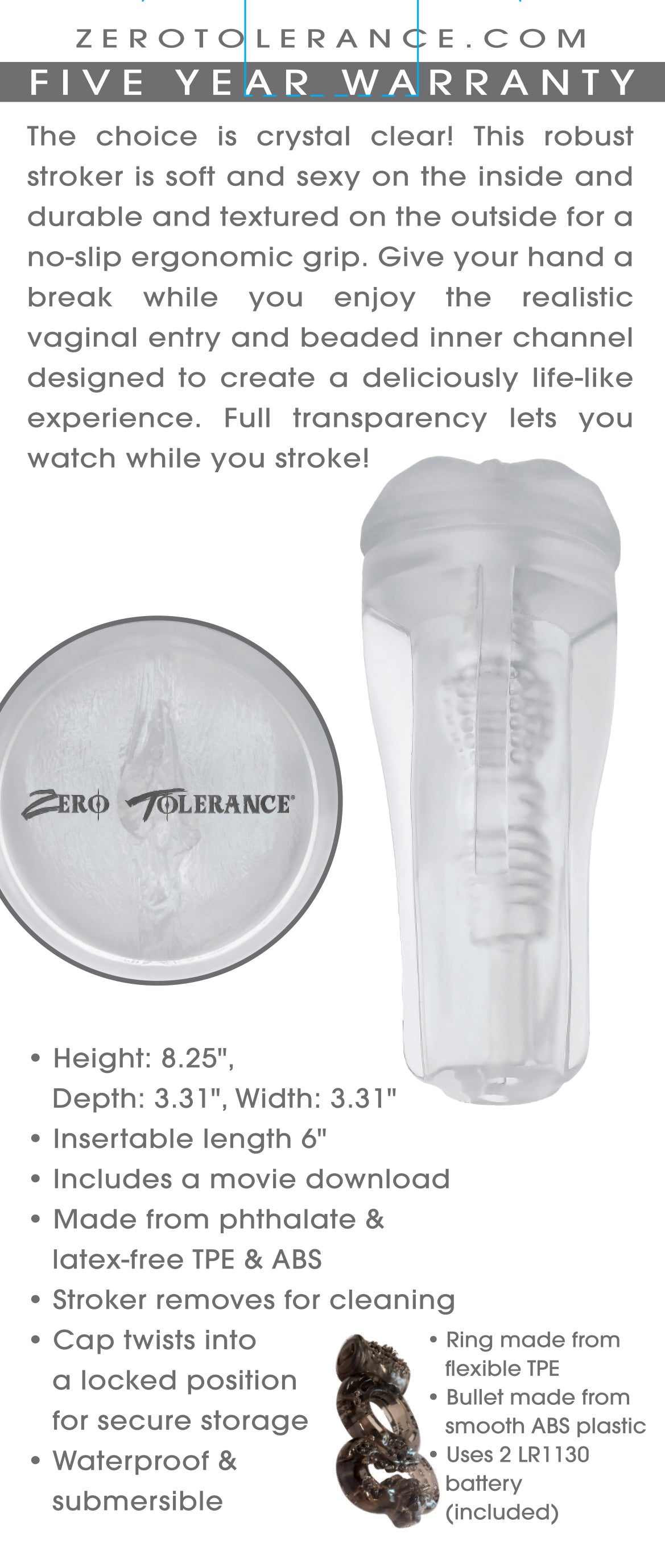 The Clear Choice - Clear | 844477023038 | Available at EroticWarehouse.com