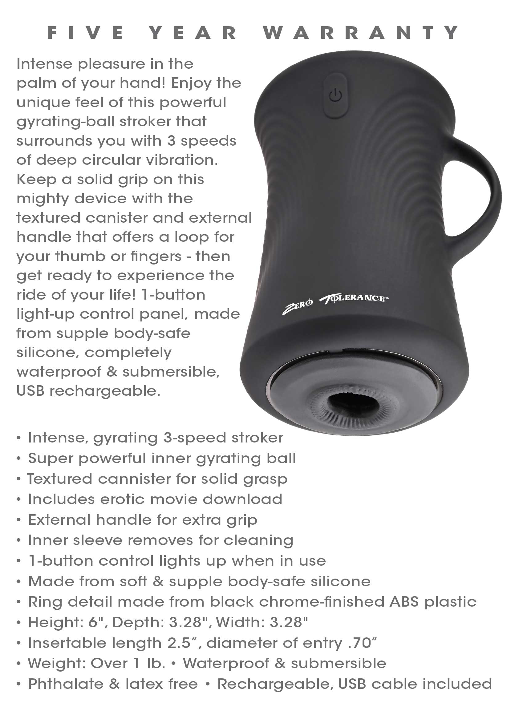 Gyro Stroke - Black | 844477021652 | Available at EroticWarehouse.com