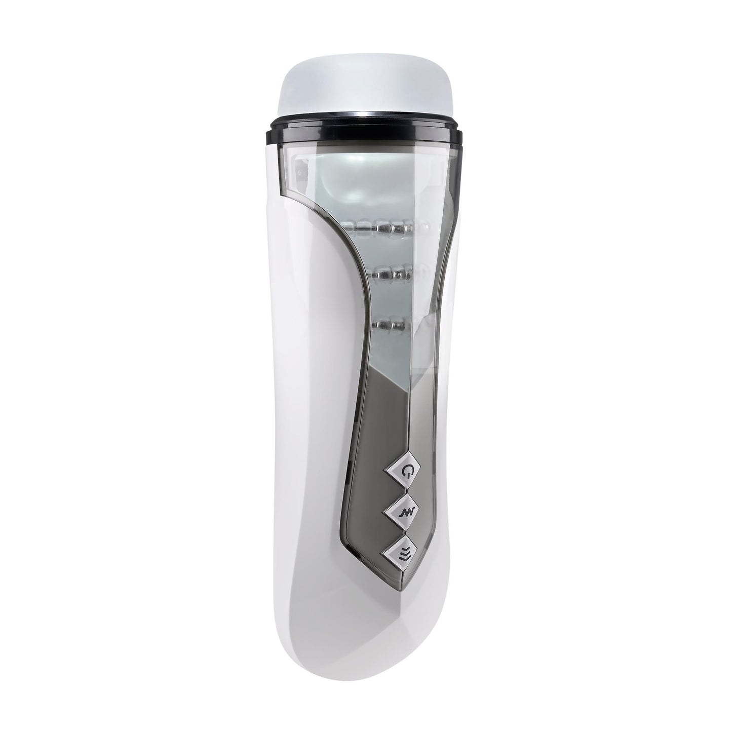 Stroking Buddy Thrusting Vibrating And Spinning Stroker - White | 844477022833 | Available at EroticWarehouse.com