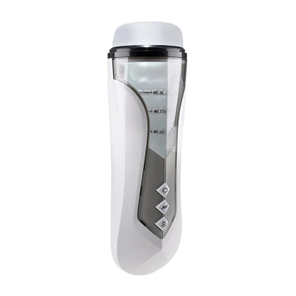 Stroking Buddy Thrusting Vibrating And Spinning Stroker - White | 844477022833 | Available at EroticWarehouse.com