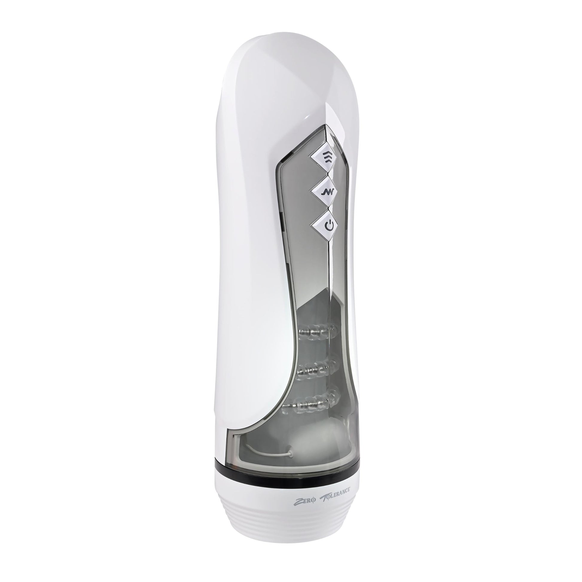 Stroking Buddy Thrusting Vibrating And Spinning Stroker - White | 844477022833 | Available at EroticWarehouse.com