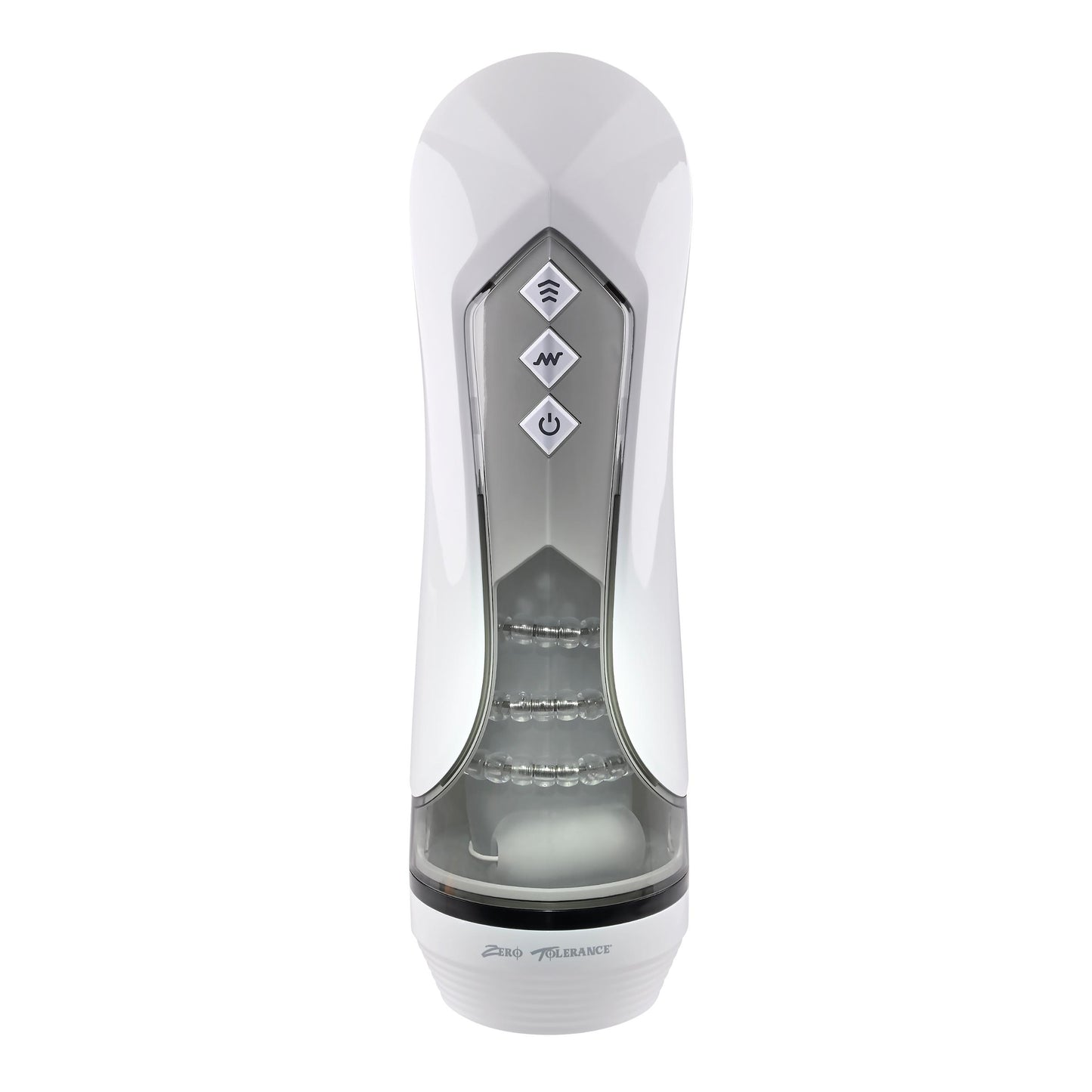 Stroking Buddy Thrusting Vibrating And Spinning Stroker - White | 844477022833 | Available at EroticWarehouse.com