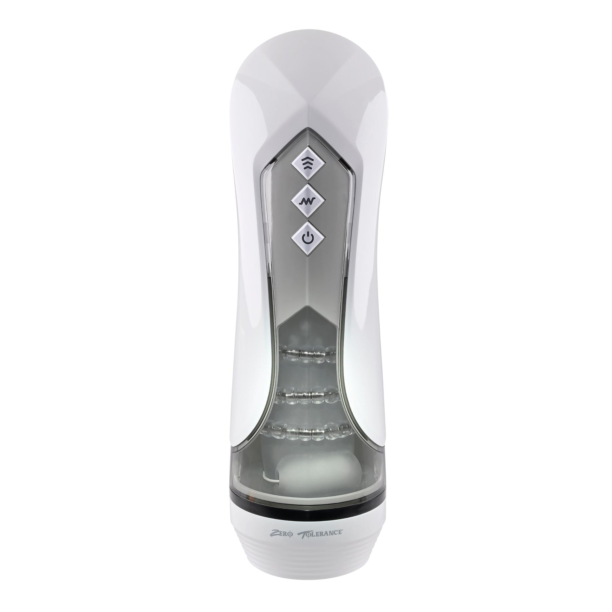 Stroking Buddy Thrusting Vibrating And Spinning Stroker - White | 844477022833 | Available at EroticWarehouse.com