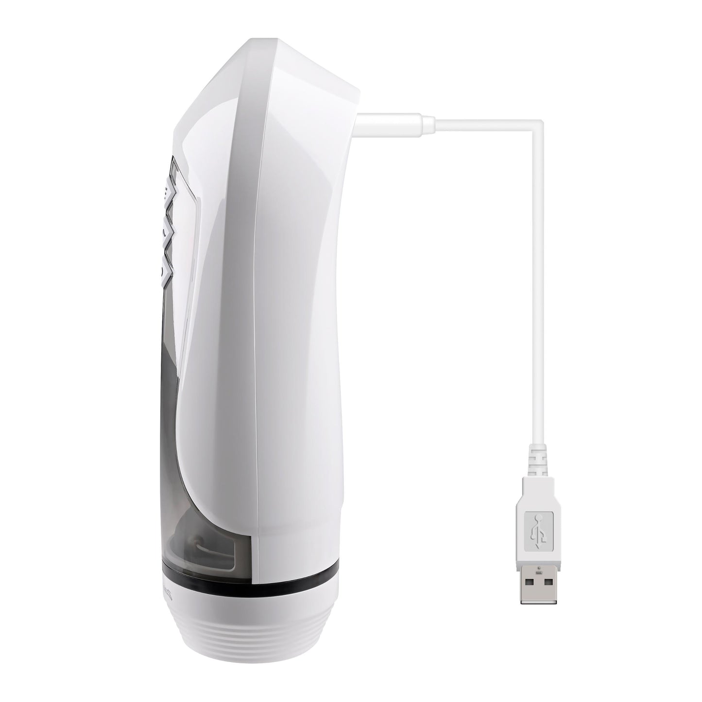 Stroking Buddy Thrusting Vibrating And Spinning Stroker - White | 844477022833 | Available at EroticWarehouse.com