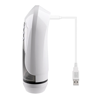 Stroking Buddy Thrusting Vibrating And Spinning Stroker - White | 844477022833 | Available at EroticWarehouse.com