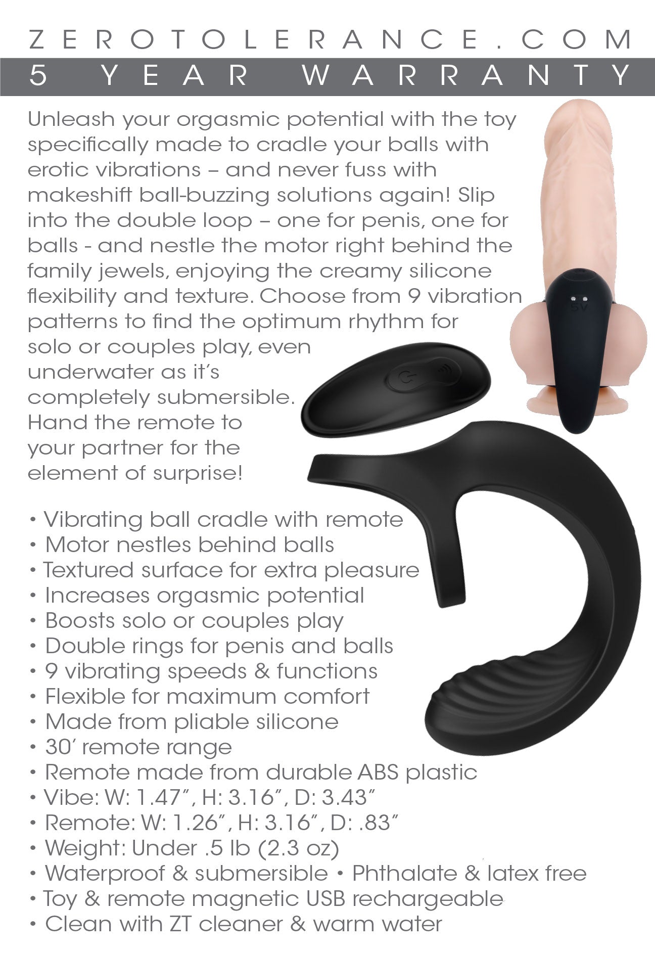 Vibrating Ball Cradle | 844477018485 | Available at EroticWarehouse.com