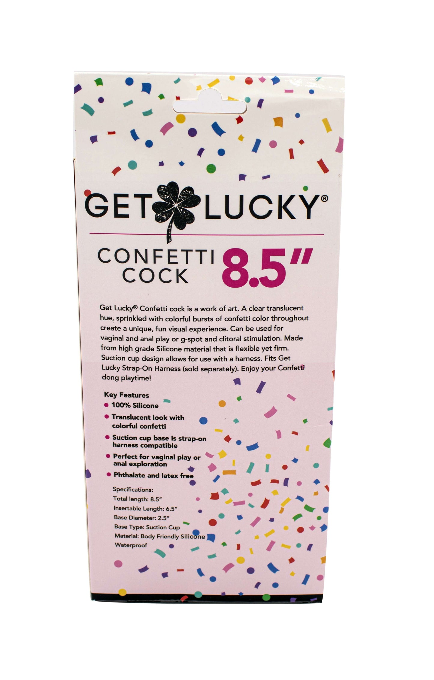 Get Lucky Confetti Cock - 8.5 Inch Dong | 812024034080 | Available at EroticWarehouse.com