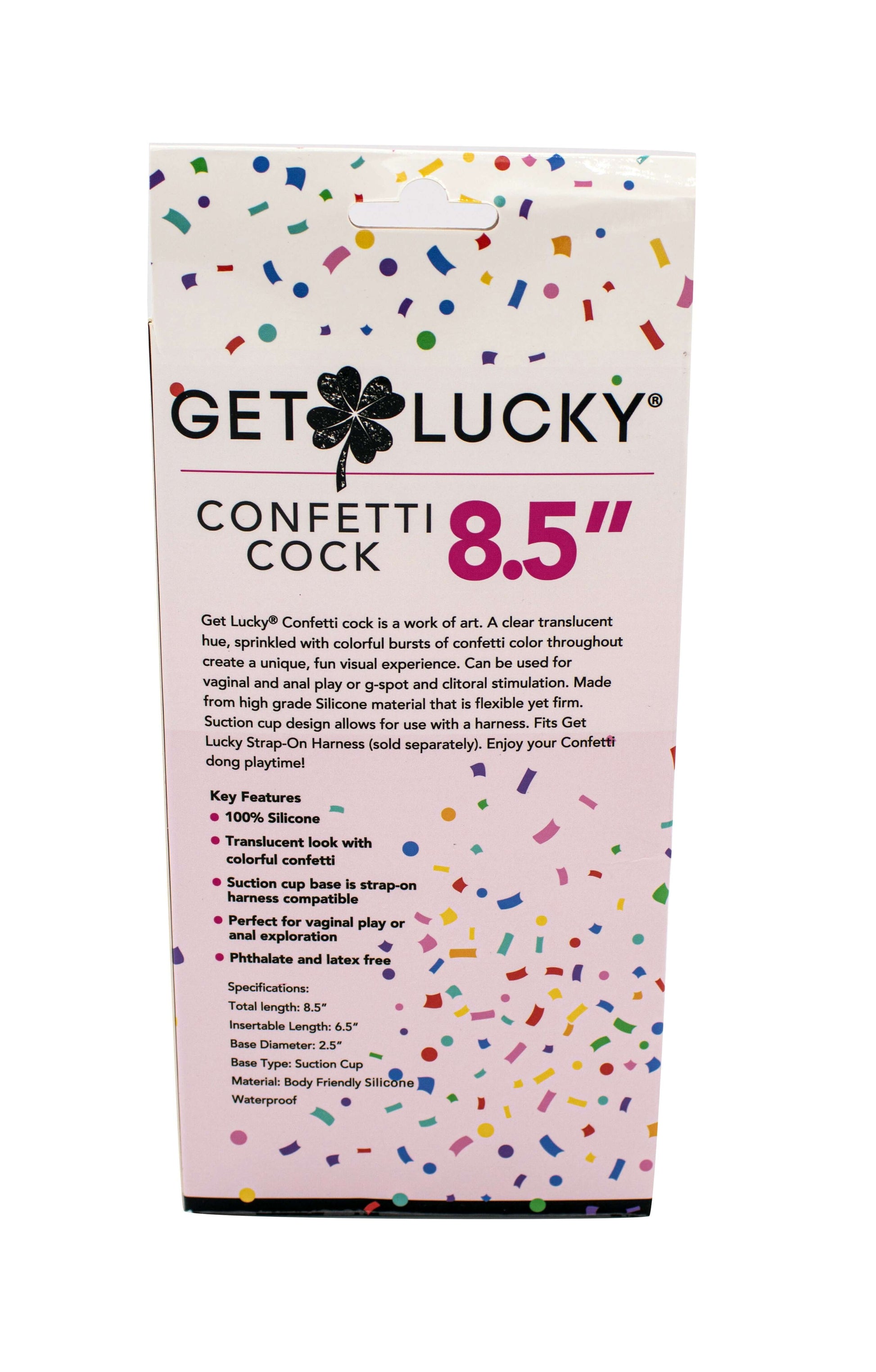 Get Lucky Confetti Cock - 8.5 Inch Dong | 812024034080 | Available at EroticWarehouse.com
