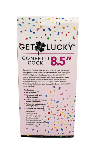 Get Lucky Confetti Cock - 8.5 Inch Dong | 812024034080 | Available at EroticWarehouse.com