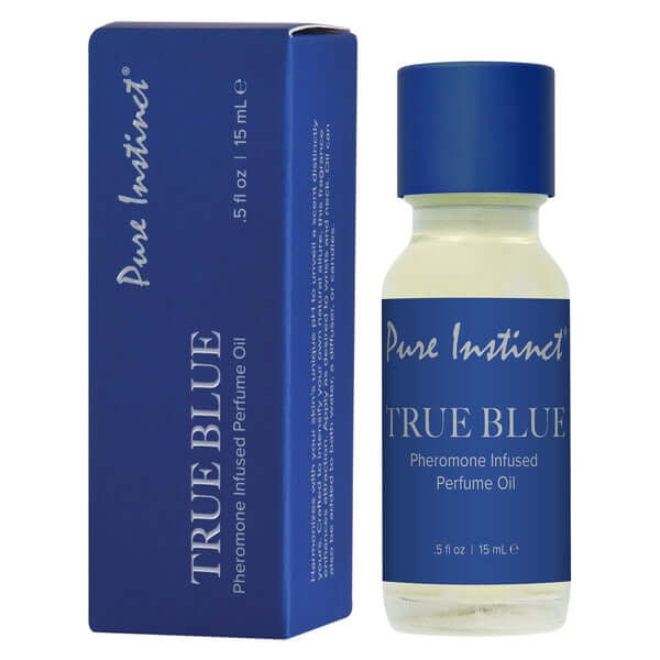 Pure Instinct Pheromone Perfume Oil Original Dropper True Blue 15ml .5fl Oz | 638258906722 | Available at EroticWarehouse.com