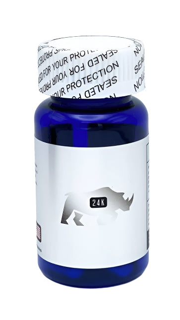 24k Platinum Rhino Male Sexual Enhancement 6 Count Bottle by National Video 669002694169 available at EroticWarehouse.com