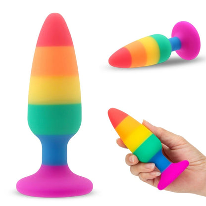 Colours - Pride Edition - Pleasure Butt Plug - Small - Rainbow | 657447100789 | Available at EroticWarehouse.com