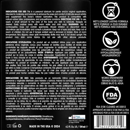 Wet Platinum - Luxury Silicone Based Lubricant 8 Oz | 716222270069 | Available at EroticWarehouse.com