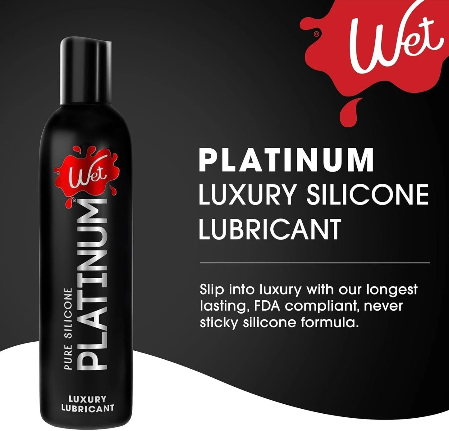 Wet Platinum - Luxury Silicone Based Lubricant 8 Oz | 716222270069 | Available at EroticWarehouse.com