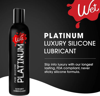 Wet Platinum - Luxury Silicone Based Lubricant 8 Oz | 716222270069 | Available at EroticWarehouse.com