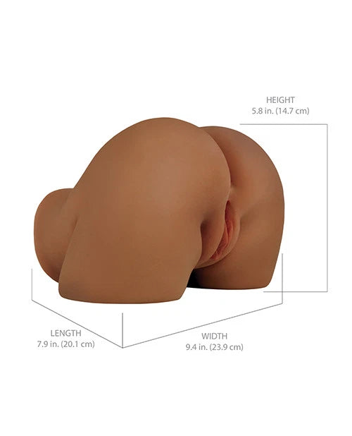 PDX Shake That Ass Vibrating Mega Masturbator - Brown - Ass & Pussy Style Stroker | 603912775846 | Available at EroticWarehouse.com